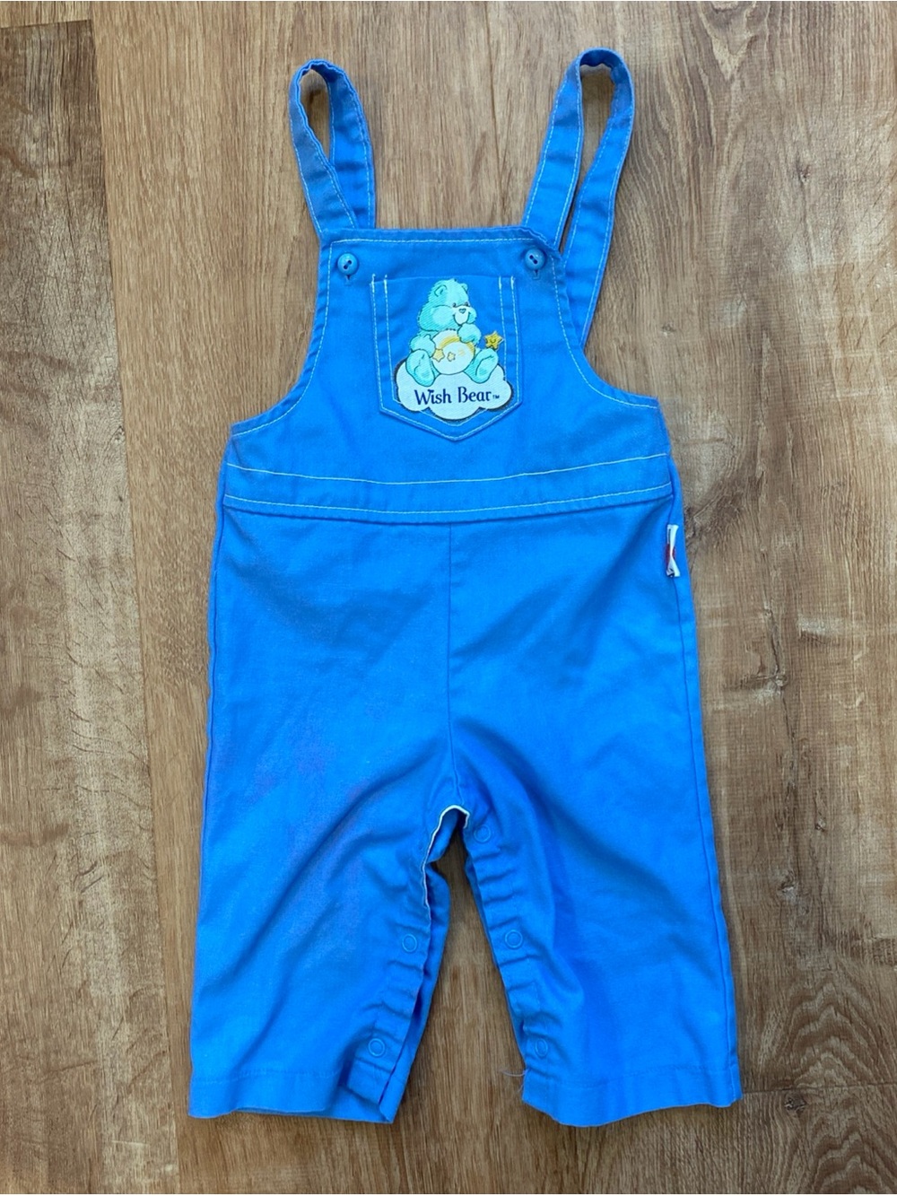 Vintage Care Bears Wish Bear 12M Overalls Blue